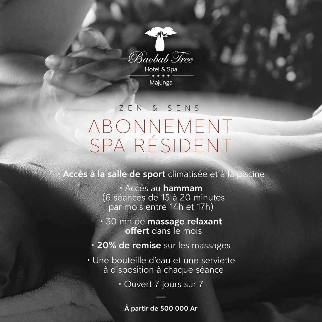 Offre abonnement resident baobab tree hotel & spa mahajanga